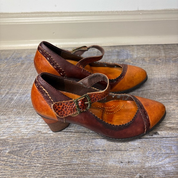 Lartiste spring step Ostentatious Mary Jane pump leather boho - Picture 2 of 10